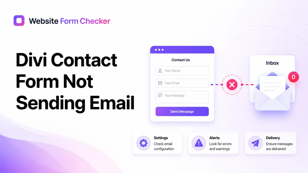 Divi contact form not sending email? Follow the message from click to inbox