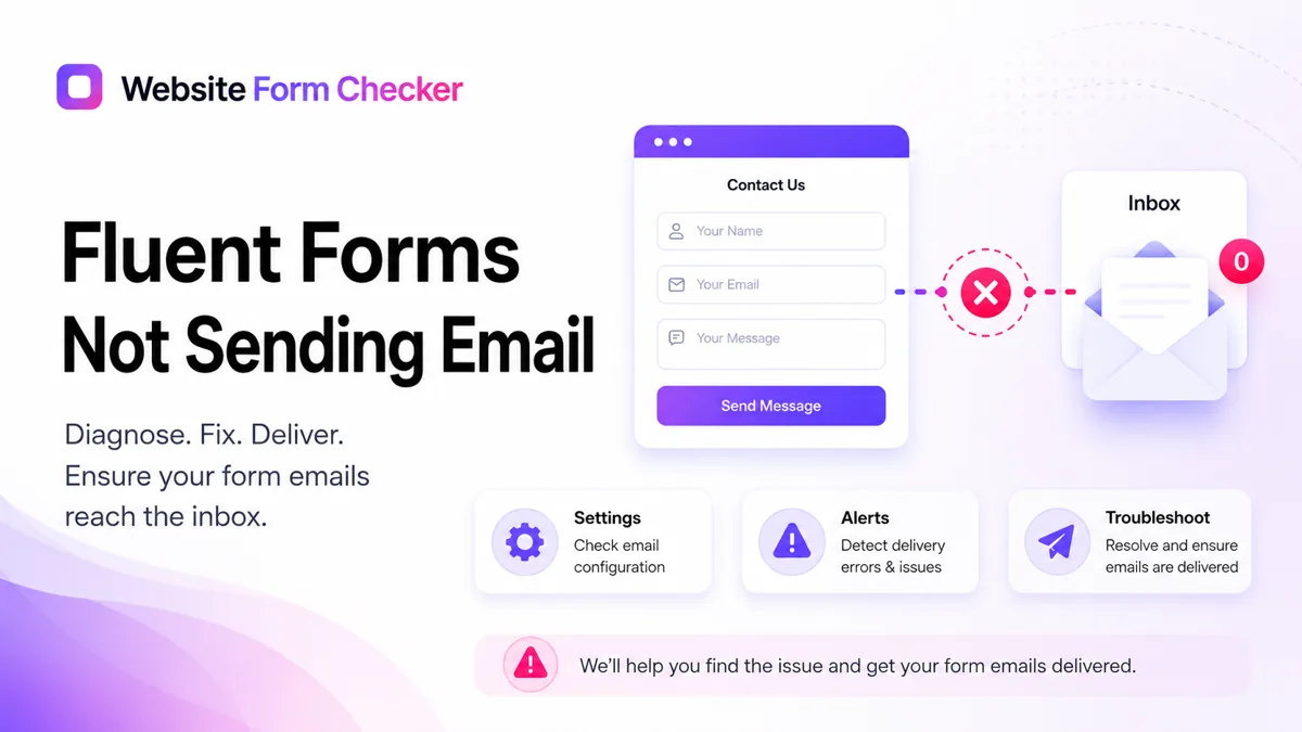 Fluent Forms not sending email? Follow the notification trail from entry to inbox