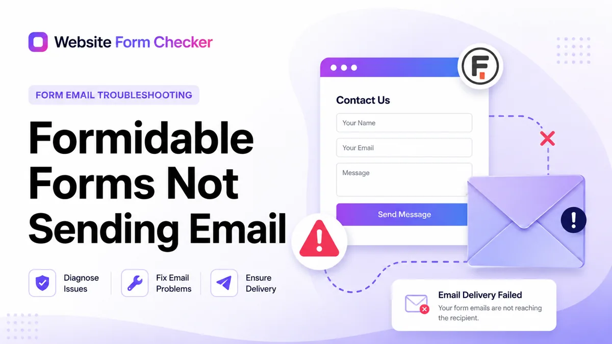 Formidable Forms not sending email? The entry-to-inbox repair checklist