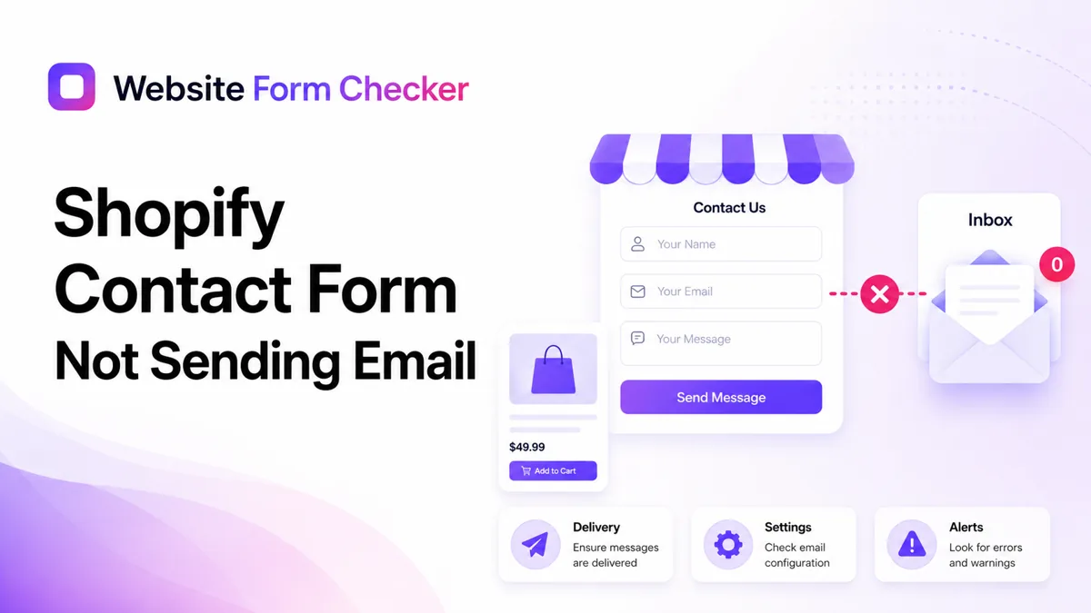 Shopify contact form not sending email? Trace it from theme to sender email
