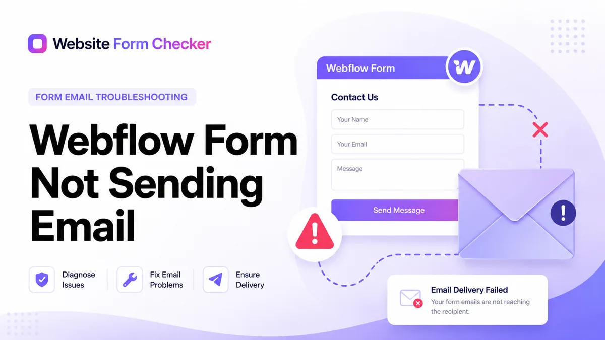 Webflow form not sending email? Follow the submission trail