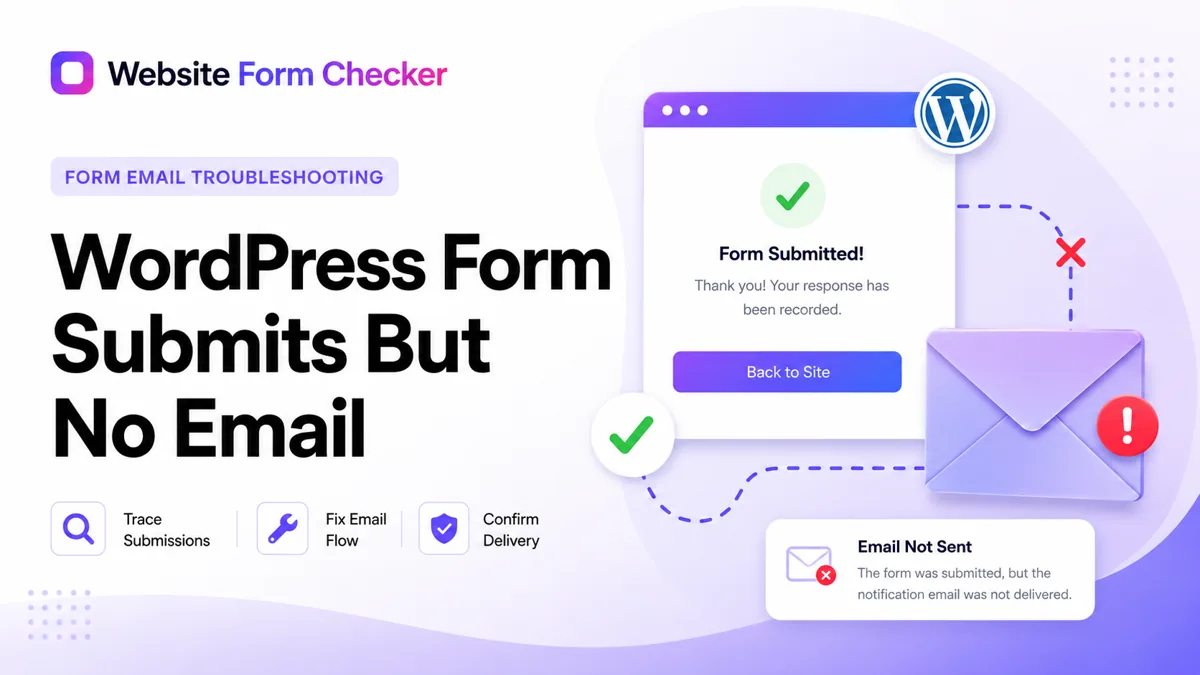 When a WordPress form submits but no email arrives